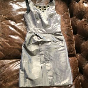 Max & Cleo cocktail dress sleeveless stone neck